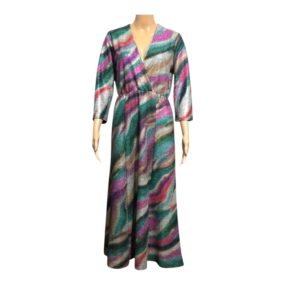 Vintage Love Paris Sparkly Multi Color Lurex Dress